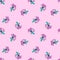 PALM TREE DUDE WITH COCKTAIL SEAMLESS PATTERN PINK