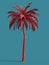 Palm tree gold golden tropical plant dream beach symbol design element great vacation tour concept. render isolated