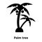 Palm tree icon vector isolated on white background, logo concept