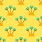 Palm tree pattern seamless. Coconut tree background