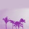 Palm tree silhouette purple pastel sky