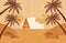 Palm tree silhouette, sailboat, sunset sea shore beach beautiful scenery