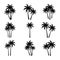 PALM TREE SILHOUETTE VECTOR SET