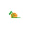Palm tree summer logo