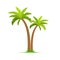 Palm tree vector island coconut cartoon icon. Palmtree island desert isolated tropical icon