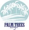 Palm trees on the Beach Logo. Silhouette - vector