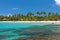 Palm trees on beautiful tropical beach on Koh Kood island