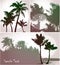 Palm trees, collection