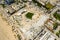 Palm trees on Fort Lauderdale Beach FL direct overhead shot