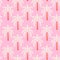 Palm trees icon. Seamless pattern regular repeat. Vector illustration on light pink background color