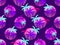 Palm trees and retro sun in the style of the 80s. Seamless pattern in synthwave and retrowave style. Retro futuristic sunset.