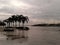 Palm trees and Rio Niteroi Bridge in Maua square Rio de Janeiro Downtown Brazil