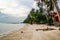 Palm trees on Taling Ngam Beach. Koh Samui island. Thailand