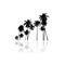 Palm trees vector silhouette