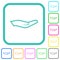 Palm up outline vivid colored flat icons