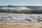 Palma de Mallorca - The big wave and the cargo in background