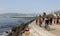 Palma de mallorca seaside promenade during winter