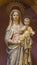 PALMA DE MALLORCA, SPAIN - JANUARY 28, 2019: The carved polychrome Madonna in church Iglesia Nuestra Senora del Socorro