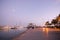 Palma marina boats moored