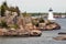 Palmer Island Harbor Lighthouse in Masachusetts
