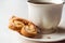 Palmier Cookies with Coffee Cup