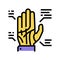 palmistry astrological color icon vector illustration