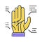 palmistry astrological color icon vector illustration