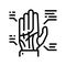 palmistry astrological line icon vector illustration