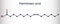 Palmitoleic acid, palmitoleate molecule. It is an omega-7 monounsaturated fatty acid. Skeletal chemical formula