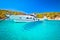 Palmizana bay on Pakleni Otoci islands turquoise yachting destination view