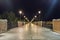 Palms bridge at night (Puente de Palmas, Badajoz), Spain