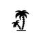 Palms tree icon. palm coconut tree Simple sign