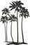 Palms trees-five palms trees