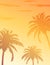 Palms trees summer sunset tropical background