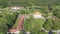 Palmse manor air museum, aerial view on a sunny summer day, Estonia