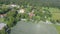 Palmse manor air museum, aerial view on a sunny summer day, Estonia