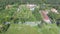 Palmse manor air museum, aerial view on a sunny summer day, Estonia