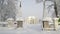 The Palmse manor in Estonia covered in snow
