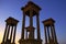 Palmyra towers at dusk