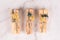 Palo santo sticks decorated with dried flowers over white marble table background