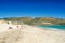 PALOMA BAJA, TARIFA, PROVENCE OF CADIZ/SPAIN - SEPTEMBER 18, 2016: Punta Paloma beach. People walking, relaxing and sunbathing.