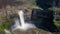 The Palouse Falls, early afternoon, with double rainbow