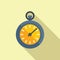 Palpitating stopwatch icon flat vector. Person sick heart effect