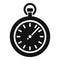 Palpitating stopwatch icon simple vector. Person sick heart effect