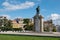 Pamatnik osvobozeni statue as a liberation memorial after WW2 in Moravske namesti town square in Brno, Czech republic