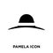 Pamela icon vector isolated on white background, logo concept of