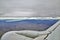 The pamoramic view of Patagonia from the plane