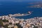 Pamoramic view to port of town of Ermopoli, Syros, Greece