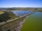 Pampas lagoon, aerial view