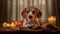 Pampered Pooch Relaxing Beagle Dog in Spa Sanctuary - Generative AI